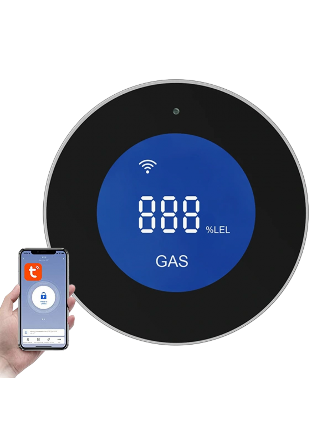 Detector Sensor De Gas Wifi - Gas Natural, Gas Liquado, Bios Gas Y