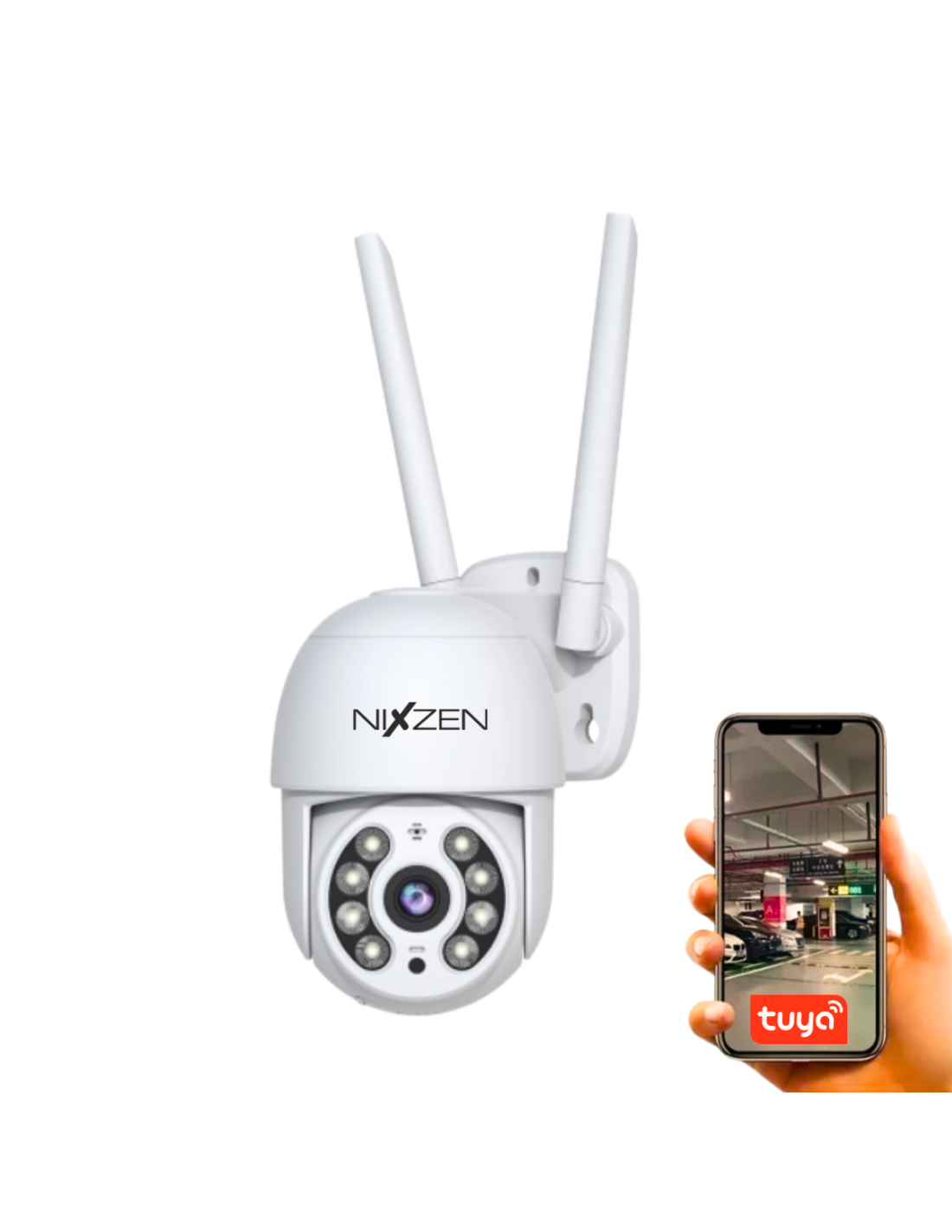 Domo Ip Wifi Exterior 3mpx P2p Ir Slot Sd Audio App Tuya 5v Usb