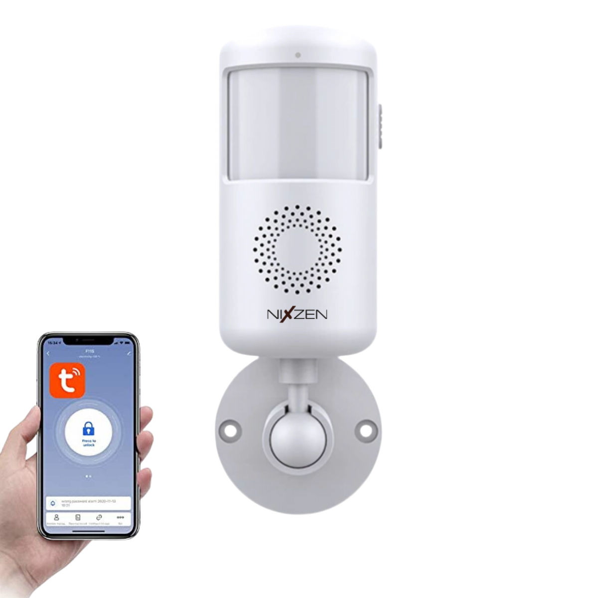 Pir Mini Detector De Movimiento Wifi Inalambrico Nixzen