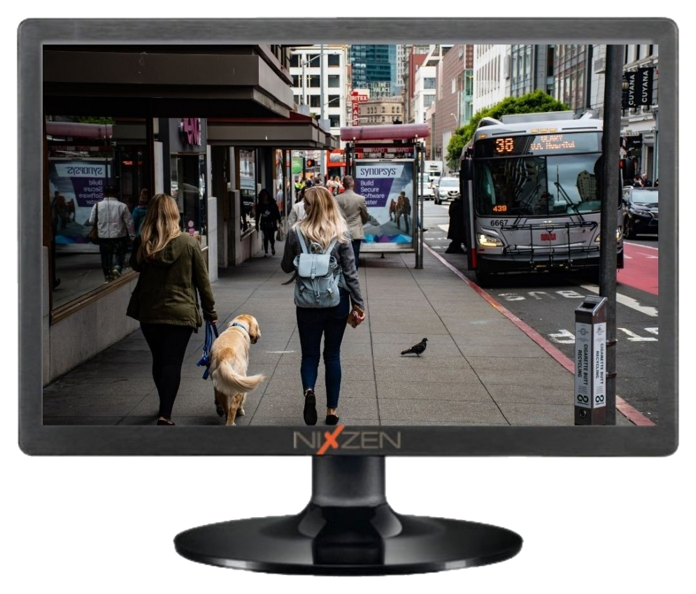 Monitor Para Seguridad 15.6 Led Rca Vga Hdmi Parlantes 1920x