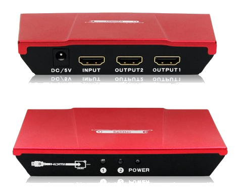 Splitter Divisor Hdmi 1x2 1080p/4k/3d Soporta Hdcp1.2 Y Hdmi